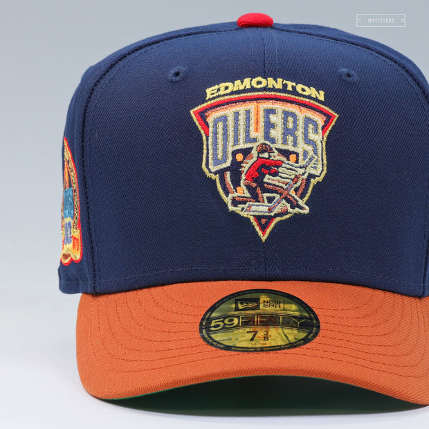 EDMONTON OILERS 30TH ANNIVERSARY 2007 JERSEY INSPIRED NEW ERA FITTED CAP