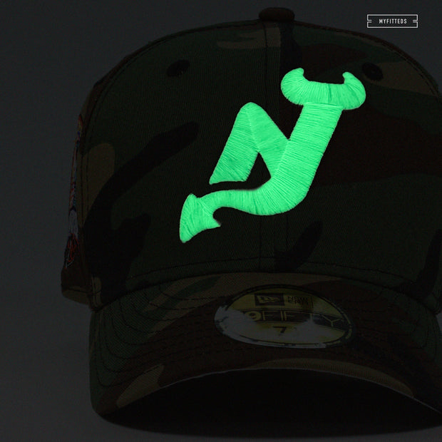 NEW JERSEY DEVILS 2000 STANLEY CUP WOODLAND CAMOUFLAGE NEW ERA FITTED CAP