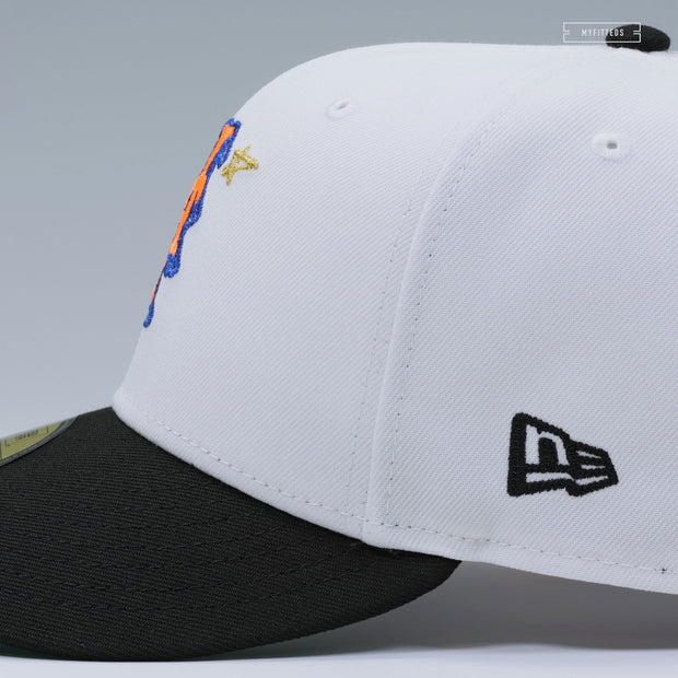 NEW YORK METS SCRIBBLE DOODLE SHEA STADIUM SKETCH BOOK NEW ERA FITTED CAP