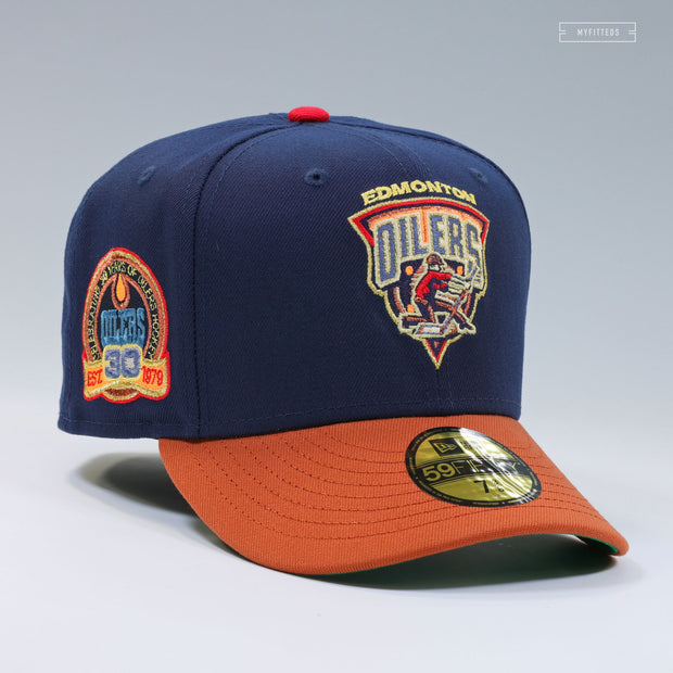 EDMONTON OILERS 30TH ANNIVERSARY 2007 JERSEY INSPIRED NEW ERA FITTED CAP