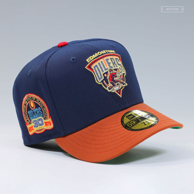 EDMONTON OILERS 30TH ANNIVERSARY 2007 JERSEY INSPIRED NEW ERA FITTED CAP