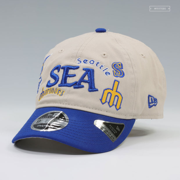 SEATTLE MARINERS GOOD RETRO COLLAGE 9FIFTY RETRO CROWN NEW ERA SNAPBACK HAT