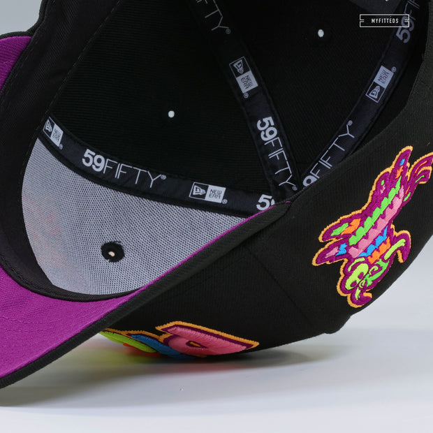ERIE SEAWOLVES X PIÑATAS COPA DE LA DIVERSIÓN BLACKLIGHT PACK NEW ERA FITTED CAP
