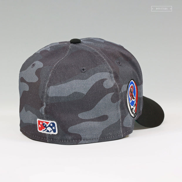 ROCHESTER RED WINGS X GRATEFUL DEAD THEME NIGHT GRUNGE CAMO NEW ERA FITTED CAP