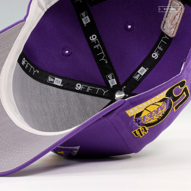 LOS ANGELES LAKERS 50TH ANNIVERSARY HWC 9FIFTY A-FRAME NEW ERA SNAPBACK HAT