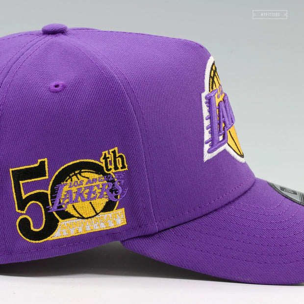 LOS ANGELES LAKERS 50TH ANNIVERSARY HWC 9FIFTY A-FRAME NEW ERA SNAPBACK HAT