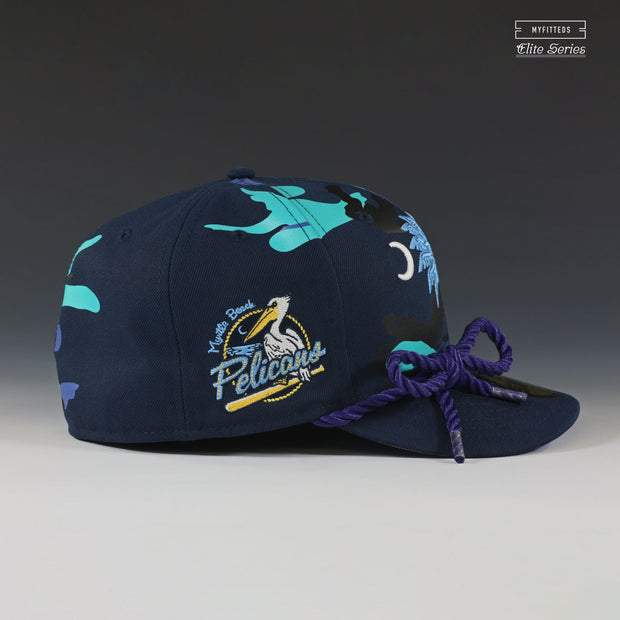 MYRTLE BEACH PELICANS ELITE SERIES BANPRESTO SASUKE ANIME 20TH ANNIVERSARY NEW ERA FITTED CAP