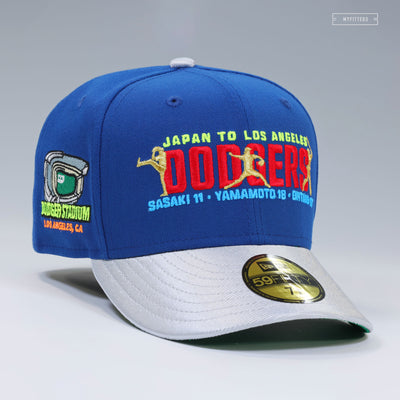 LOS ANGELES DODGERS FROM JAPAN TO LA DODGER STADIUM SASAKI YAMAMOTO OHTANI NEW ERA CAP
