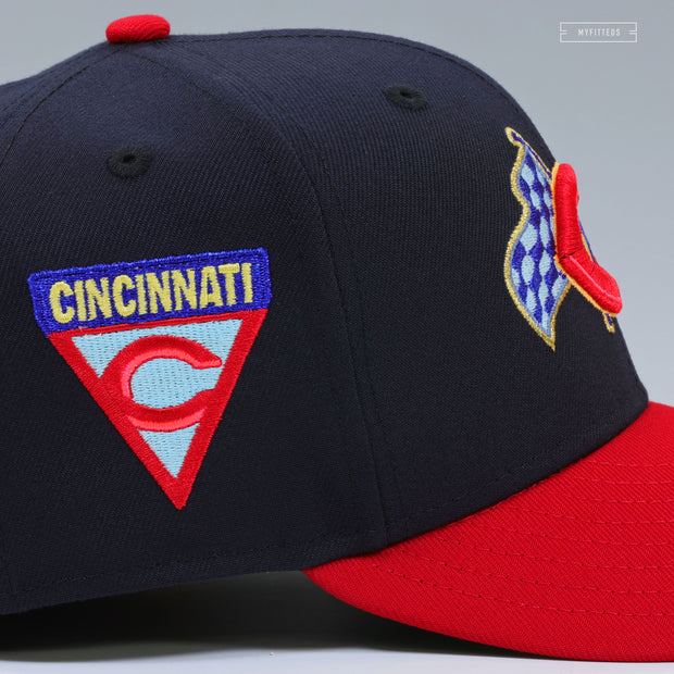 CINCINNATI REDS 2025 SPEEDWAY CLASSIC CHECKERED FLAGS NEW ERA FITTED CAP