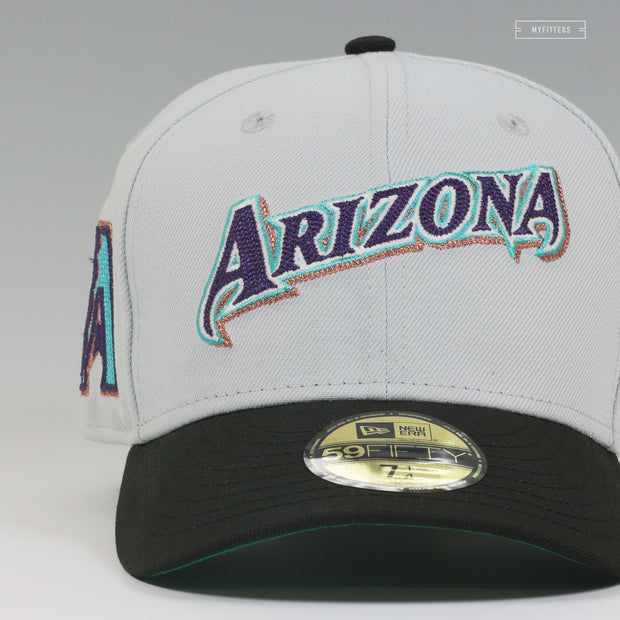 ARIZONA DIAMONDBACKS DROP NEEDLE CHAIN STITCH ROAD JERSEY NEW ERA FITTED CAP