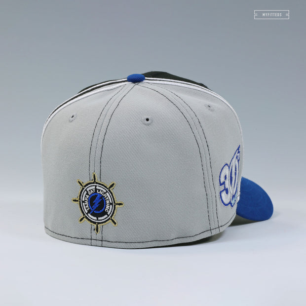 TAMPA BAY LIGHTNING 30TH ANNIVERSARY REVERSE RETRO DIAGONAL BLOCK NEW ERA FITTED CAP