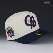 KANAPOLIS CANNON BALLERS 30TH ANNIVERSARY OFF WHITE EVEL KNIEVEL NEW ERA FITTED CAP