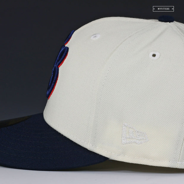 KANAPOLIS CANNON BALLERS 30TH ANNIVERSARY OFF WHITE EVEL KNIEVEL NEW ERA FITTED CAP