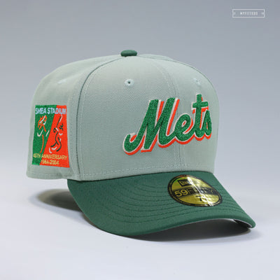 NEW YORK METS SHEA STADIUM 40TH ANNIVERSARY WEATHERED LOOK ST. PATTY'S NEW ERA CAP