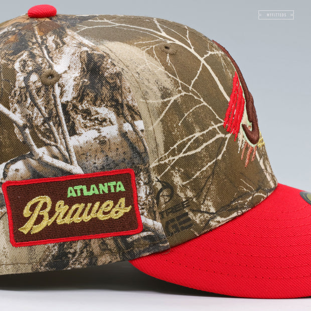 ATLANTA BRAVES SPEEDWAY CLASSIC REALTREE EDGE™ SCARLET NEW ERA FITTED CAP