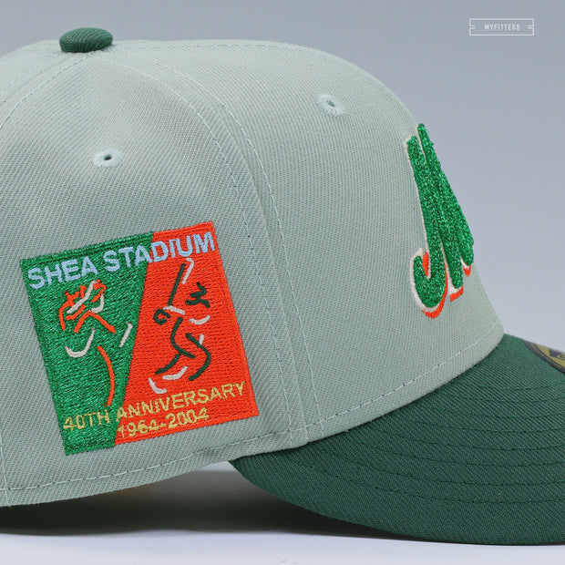 NEW YORK METS SHEA STADIUM 40TH ANNIVERSARY WEATHERED LOOK ST. PATTY'S NEW ERA CAP