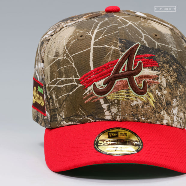 ATLANTA BRAVES SPEEDWAY CLASSIC REALTREE EDGE™ SCARLET NEW ERA FITTED CAP
