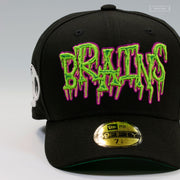 BRAINS AND ZOMBIES PLANTS VS. ZOMBIES INSPIRED HALLOWEEN NEW ERA FITTED CAP