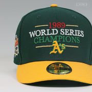 OAKLAND ATHLETICS 1989 WORLD SERIES CHAMPIONS HOME NEW ERA FITTED CAP