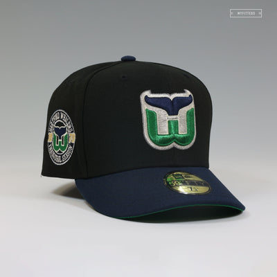 HARTFORD WHALERS 1979 INAUGURAL SEASON 1990'S TEAM COLORS NEW ERA FITTED CAP