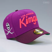 LOS ANGELES KINGS CROSSED STICKS AND HOCKEY MASK GRAPE SODA NEW ERA FITTED CAP