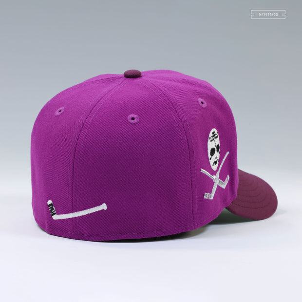 LOS ANGELES KINGS CROSSED STICKS AND HOCKEY MASK GRAPE SODA NEW ERA FITTED CAP