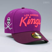 LOS ANGELES KINGS CROSSED STICKS AND HOCKEY MASK GRAPE SODA NEW ERA FITTED CAP