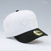 LOS ANGELES KINGS CROSSED HOCKEY STICKS GLOW IN THE DARK GLACIAL WHITE NEW ERA FITTED CAP