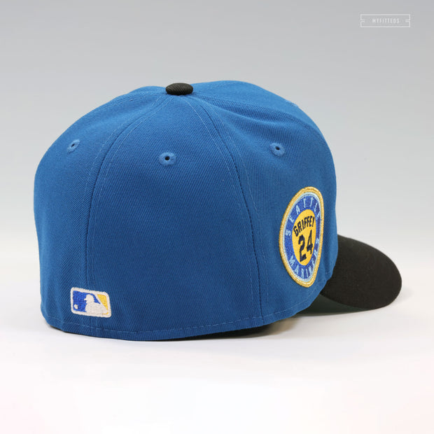 SEATTLE MARINERS KEN GRIFFEY JR. #24 CHAIN STITCH UPSIDE DOWN SEATTLE NEW ERA FITTED CAP