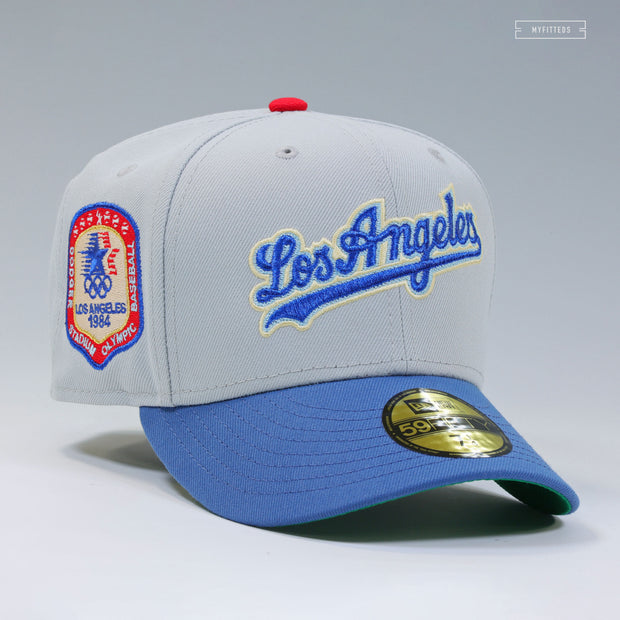 LOS ANGELES DODGERS 1984 OLYMPIC BASEBALL DODGER STADIUM ROAD NEW ERA FITTED CAP