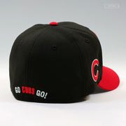 CHICAGO CUBS THE THRILLER BLOODY CUB CHAIN STITCHED JET BLACK SCARLET NEW ERA FITTED CAP