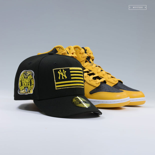 NEW YORK YANKEES 2000 WORLD SERIES SUBWAY SERIES WU-TANG CLAN DUNK INSPIRED NEW ERA CAP