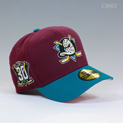 ANAHEIM MIGHTY DUCKS 30TH ANNIVERSARY JERSEY INSPIRED SHY PINK UV NEW ERA FITTED CAP