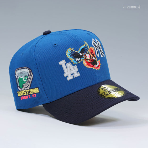 NEW YORK YANKEES VS LOS ANGELES DODGERS DODGER STADIUM & YANKEE STADIUM AL VS NL NEW ERA CAP