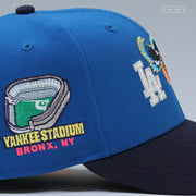 NEW YORK YANKEES VS LOS ANGELES DODGERS DODGER STADIUM & YANKEE STADIUM AL VS NL NEW ERA CAP