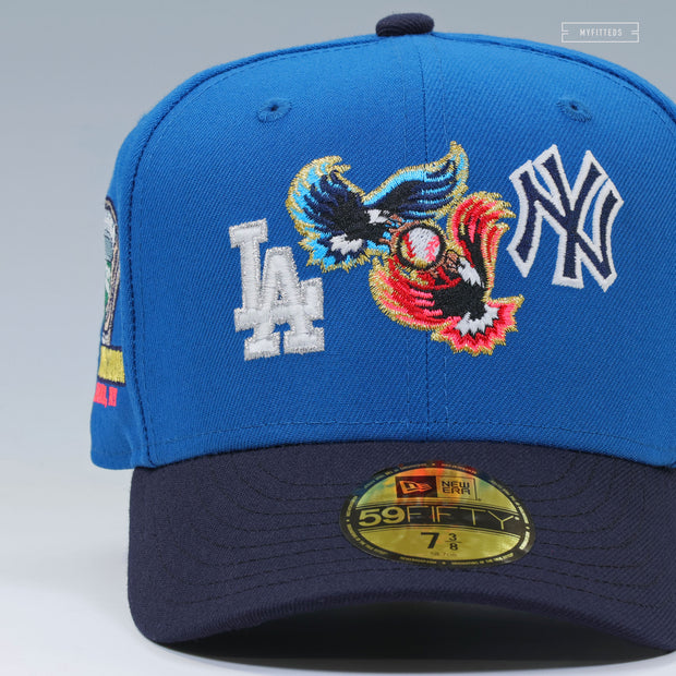 NEW YORK YANKEES VS LOS ANGELES DODGERS DODGER STADIUM & YANKEE STADIUM AL VS NL NEW ERA CAP