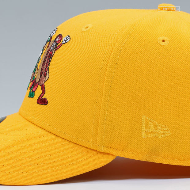 KANSAS CITY ROYALS KAUFFMAN STADIUM HOT DOG DERBY MUSTARD NEW ERA FITTED CAP