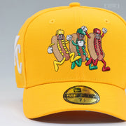 KANSAS CITY ROYALS KAUFFMAN STADIUM HOT DOG DERBY MUSTARD NEW ERA FITTED CAP