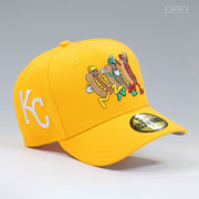 KANSAS CITY ROYALS KAUFFMAN STADIUM HOT DOG DERBY MUSTARD NEW ERA FITTED CAP