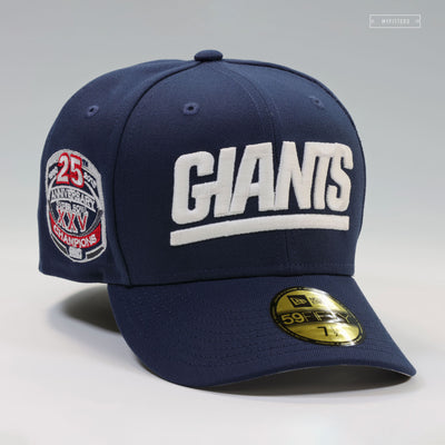 NEW YORK GIANTS SUPER BOWL XXV 25TH ANNIVERSARY GITD NIGHTSHADE NEW ERA FITTED CAP