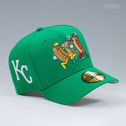 KANSAS CITY ROYALS KAUFFMAN STADIUM HOT DOG DERBY RELISH NEW ERA FITTED CAP