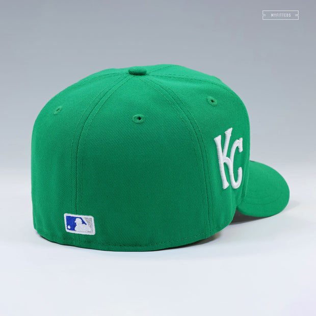 KANSAS CITY ROYALS KAUFFMAN STADIUM HOT DOG DERBY RELISH NEW ERA FITTED CAP