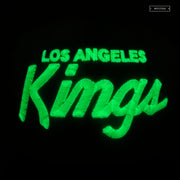 LOS ANGELES KINGS CROSSED HOCKEY STICKS GLOW IN THE DARK GLACIAL WHITE NEW ERA FITTED CAP