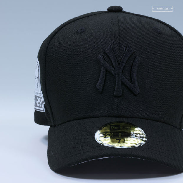 NEW YORK YANKEES CC SABATHIA 52 IN 25 COOPERSTOWN 2025 HOF TRIPLE BLACK NEW ERA FITTED CAP