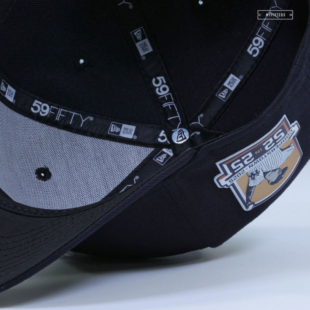 NEW YORK YANKEES CC SABATHIA 52 IN 25 COOPERSTOWN HOF ON-FIELD NEW ERA FITTED CAP