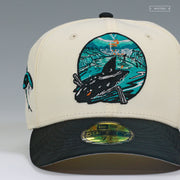 SAN JOSE SHARKS JEFF MCMILLAN ARTIST SERIES OFF WHITE NEW ERA FITTED CAP