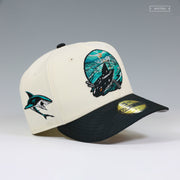 SAN JOSE SHARKS JEFF MCMILLAN ARTIST SERIES OFF WHITE NEW ERA FITTED CAP