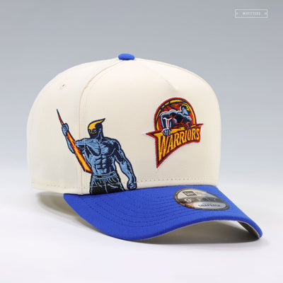 GOLDEN STATE WARRIORS NBA HARDWOOD CLASSICS OFF WHITE 9FIFTY A-FRAME NEW ERA SNAPBACK