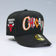 CHICAGO BULLS GRAFFITI JET BLACK NEW ERA 59FIFTY FITTED CAP