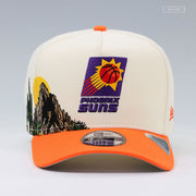 PHOENIX SUNS THE VALLEY NBA HARDWOOD CLASSICS OFF WHITE 9FIFTY A-FRAME NEW ERA SNAPBACK